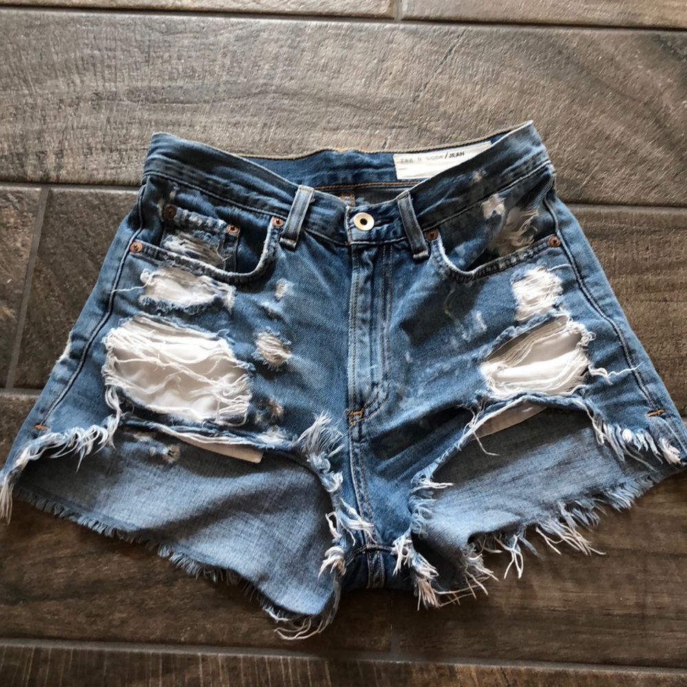 Rag & bone high waist jean shorts